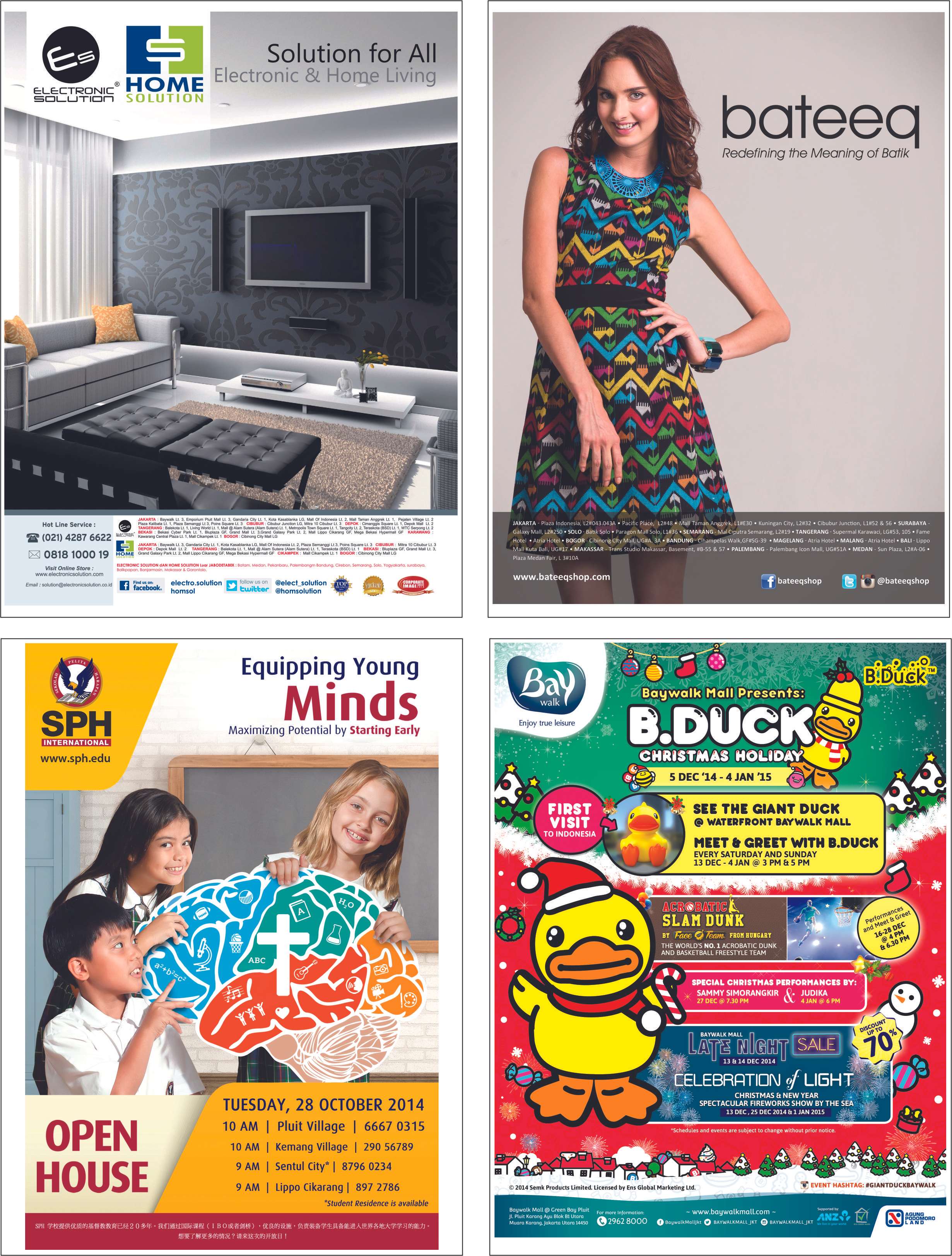 Contoh pemasangan iklan-iklan di koran & majalah